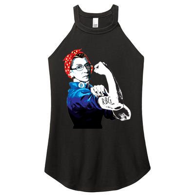 Notorious RBG Ruth Bader Ginsburg Strong Women's Perfect Tri Rocker Tank
