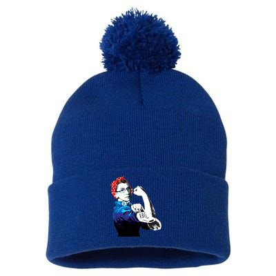 Notorious RBG Ruth Bader Ginsburg Strong Pom Pom 12in Knit Beanie