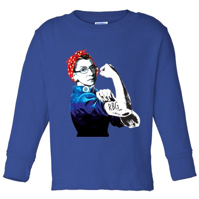 Notorious RBG Ruth Bader Ginsburg Strong Toddler Long Sleeve Shirt