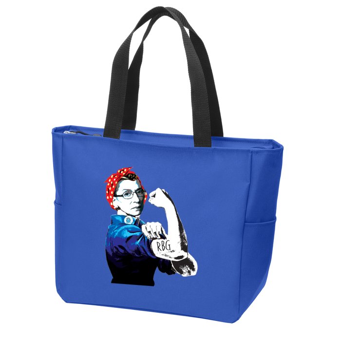 Notorious RBG Ruth Bader Ginsburg Strong Zip Tote Bag