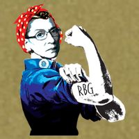 Notorious RBG Ruth Bader Ginsburg Strong Garment-Dyed Women's Muscle Tee
