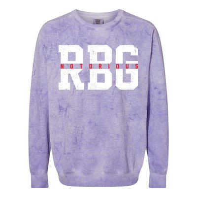 Notorious RBG Simple Logo Colorblast Crewneck Sweatshirt