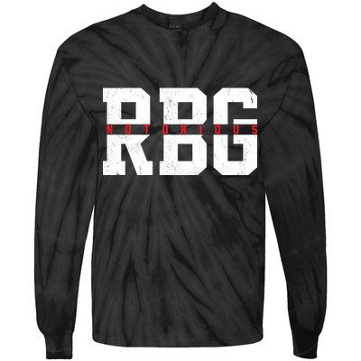Notorious RBG Simple Logo Tie-Dye Long Sleeve Shirt