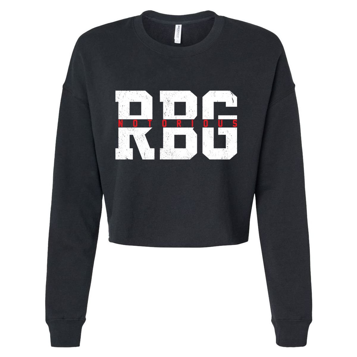 Notorious RBG Simple Logo Cropped Pullover Crew