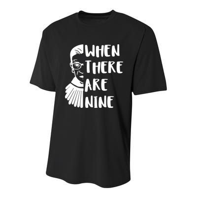Notorious RBG When There Are Nine Youth Performance Sprint T-Shirt