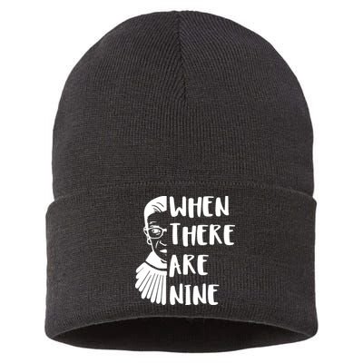 Notorious RBG When There Are Nine Sustainable Knit Beanie