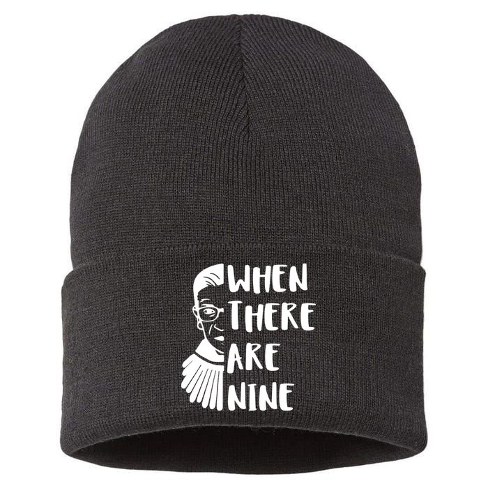 Notorious RBG When There Are Nine Sustainable Knit Beanie