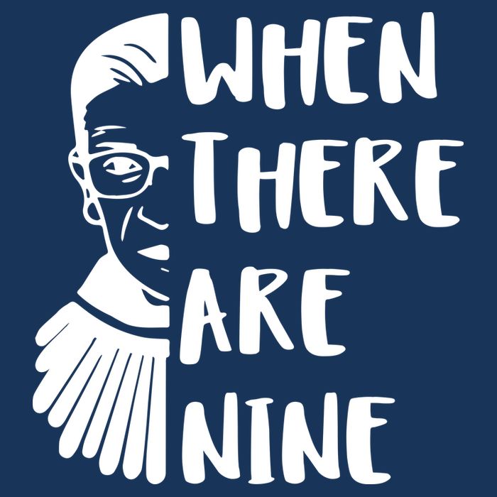Notorious RBG When There Are Nine Infant Baby Jersey Bodysuit