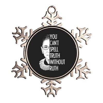 Notorious RBG You Can't Spell Truth without Ruth Metallic Star Ornament