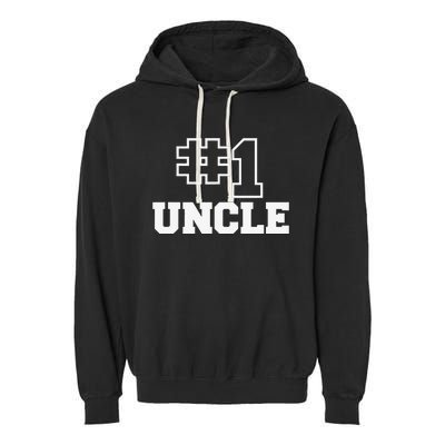 Number One Uncle No. 1 Best Bro Sibling Garment-Dyed Fleece Hoodie