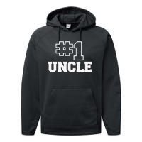 Number One Uncle No. 1 Best Bro Sibling Performance Fleece Hoodie