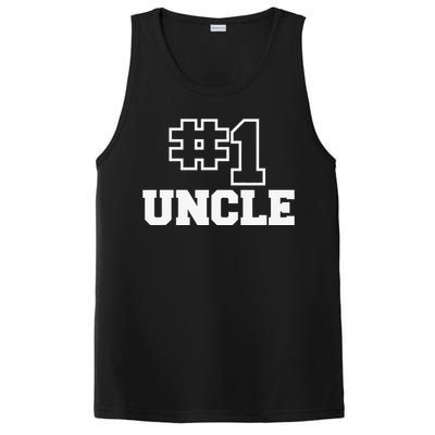 Number One Uncle No. 1 Best Bro Sibling PosiCharge Competitor Tank