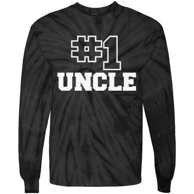 Number One Uncle No. 1 Best Bro Sibling Tie-Dye Long Sleeve Shirt