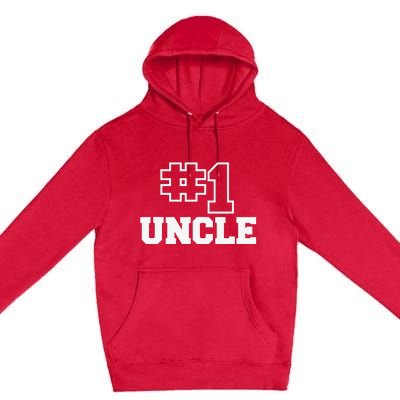 Number One Uncle No. 1 Best Bro Sibling Premium Pullover Hoodie