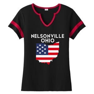 Nelsonville Ohio USA State America Travel Ohioan Ladies Halftime Notch Neck Tee