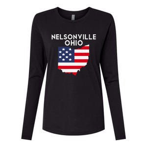 Nelsonville Ohio USA State America Travel Ohioan Womens Cotton Relaxed Long Sleeve T-Shirt