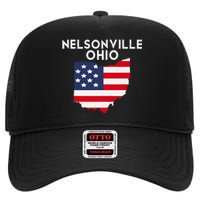 Nelsonville Ohio USA State America Travel Ohioan High Crown Mesh Back Trucker Hat