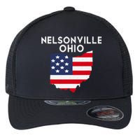 Nelsonville Ohio USA State America Travel Ohioan Flexfit Unipanel Trucker Cap