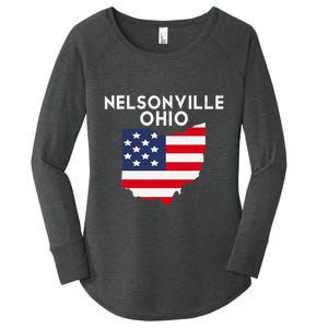 Nelsonville Ohio USA State America Travel Ohioan Women's Perfect Tri Tunic Long Sleeve Shirt