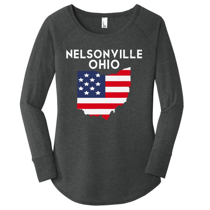 Nelsonville Ohio USA State America Travel Ohioan Women's Perfect Tri Tunic Long Sleeve Shirt