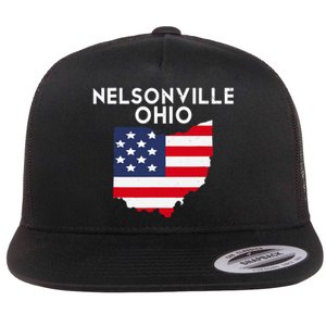 Nelsonville Ohio USA State America Travel Ohioan Flat Bill Trucker Hat