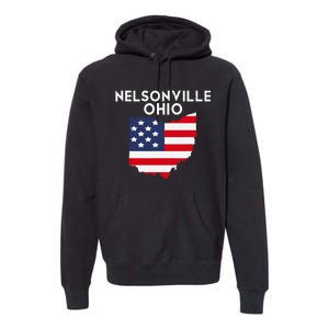 Nelsonville Ohio USA State America Travel Ohioan Premium Hoodie