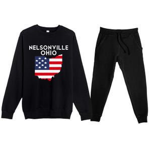 Nelsonville Ohio USA State America Travel Ohioan Premium Crewneck Sweatsuit Set