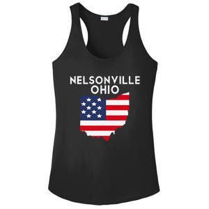 Nelsonville Ohio USA State America Travel Ohioan Ladies PosiCharge Competitor Racerback Tank