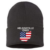 Nelsonville Ohio USA State America Travel Ohioan Sustainable Knit Beanie