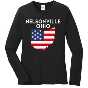 Nelsonville Ohio USA State America Travel Ohioan Ladies Long Sleeve Shirt