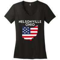 Nelsonville Ohio USA State America Travel Ohioan Women's V-Neck T-Shirt