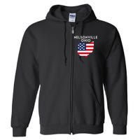 Nelsonville Ohio USA State America Travel Ohioan Full Zip Hoodie