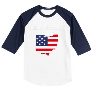 Nelsonville Ohio USA State America Travel Ohioan Baseball Sleeve Shirt