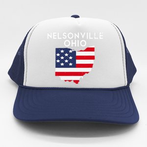 Nelsonville Ohio USA State America Travel Ohioan Trucker Hat