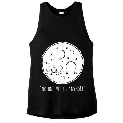 No One Visits Anymore Moon Space Ladies PosiCharge Tri-Blend Wicking Tank