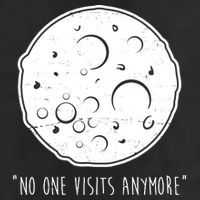 No One Visits Anymore Moon Space Garment-Dyed Heavyweight T-Shirt