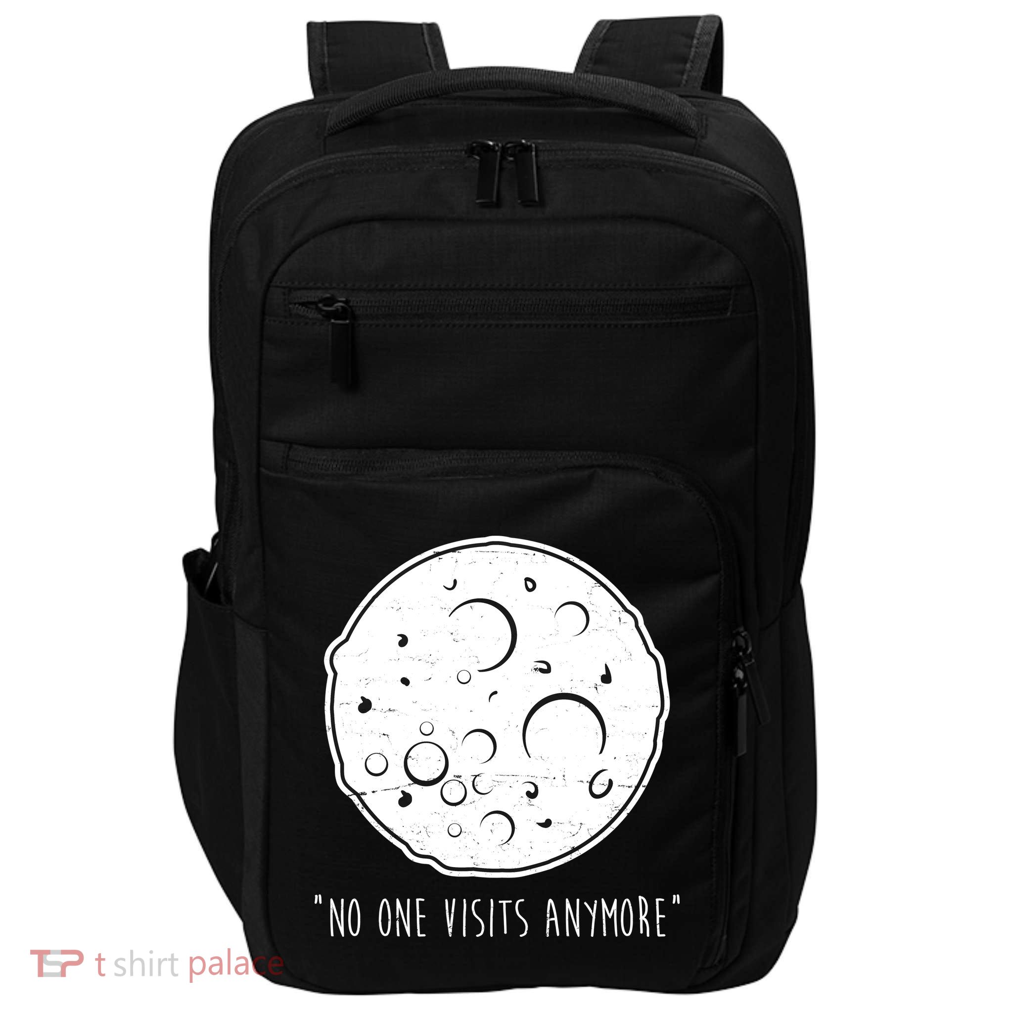 No One Visits Anymore Moon Space Impact Tech Backpack