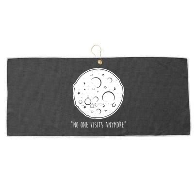 No One Visits Anymore Moon Space Large Microfiber Waffle Golf Towel