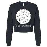 No One Visits Anymore Moon Space Cropped Pullover Crew