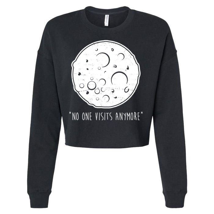 No One Visits Anymore Moon Space Cropped Pullover Crew