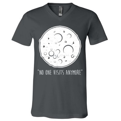 No One Visits Anymore Moon Space V-Neck T-Shirt