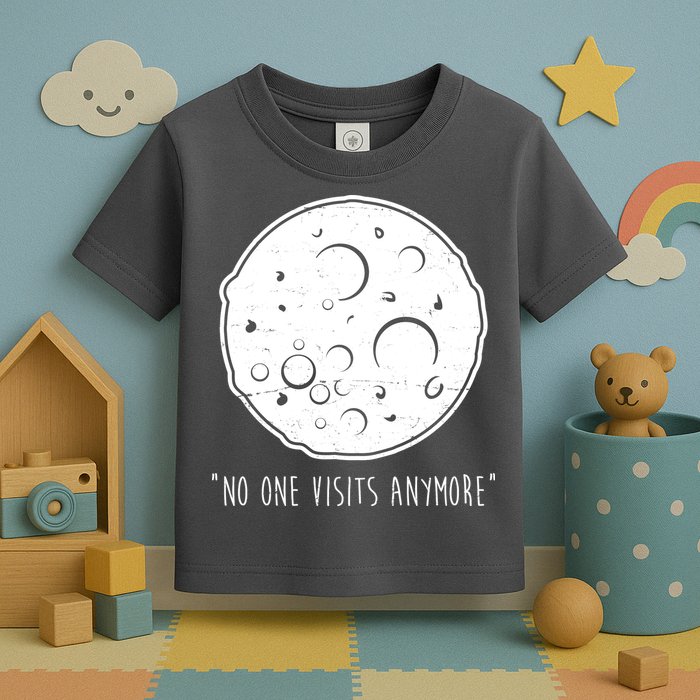 No One Visits Anymore Moon Space Toddler T-Shirt