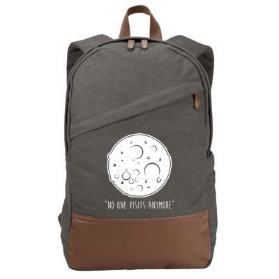 No One Visits Anymore Moon Space Cotton Canvas Backpack