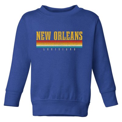 New Orleans Vintage Louisiana Gift Toddler Sweatshirt