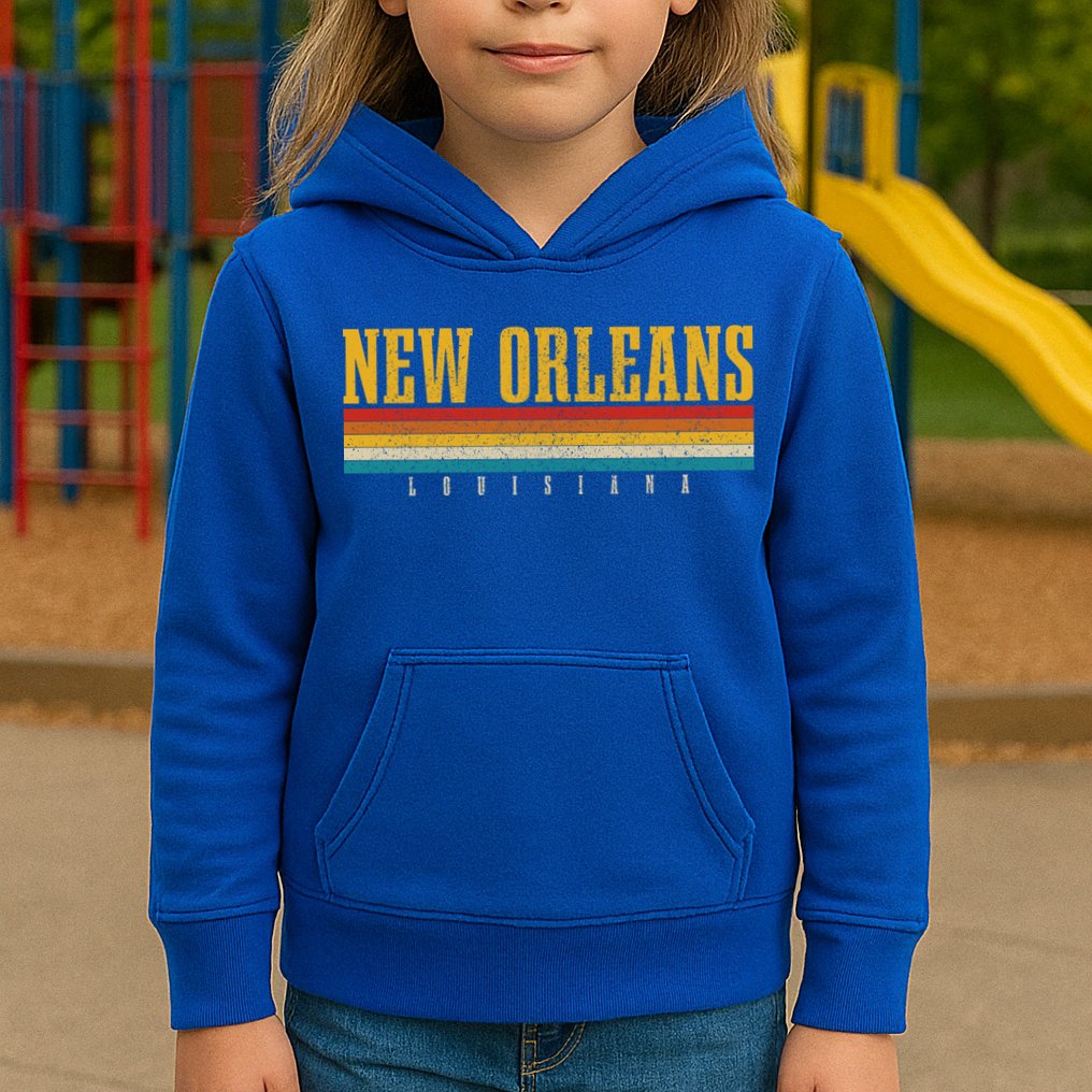New Orleans Vintage Louisiana Gift Kids Hoodie