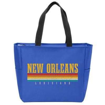 New Orleans Vintage Louisiana Gift Zip Tote Bag