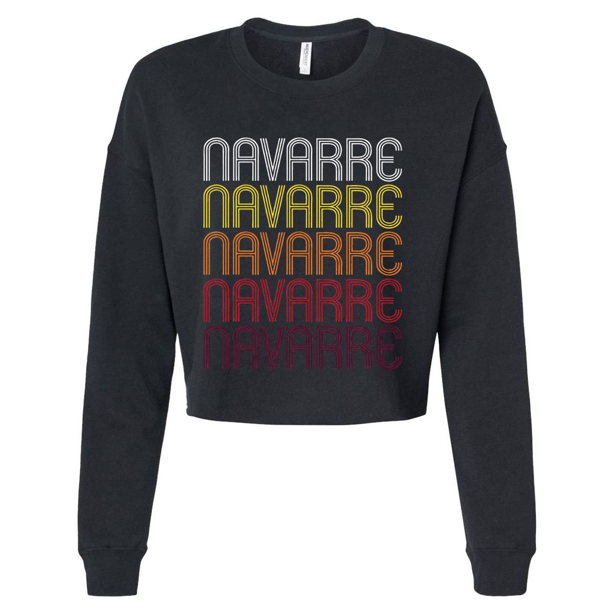Navarre Oh Vintage Style Ohio Cropped Pullover Crew