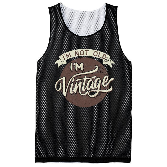 Not Old Vintage Funny Old Man Funny Dad Mesh Reversible Basketball Jersey Tank