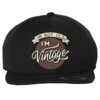 Not Old Vintage Funny Old Man Funny Dad Wool Snapback Cap