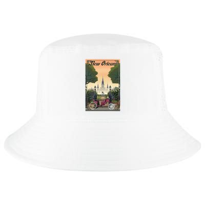New Orleans Vintage Travel Poster Cool Comfort Performance Bucket Hat